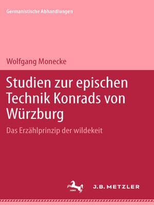 cover image of Studien zur epischen Technik Konrads von Würzburg
